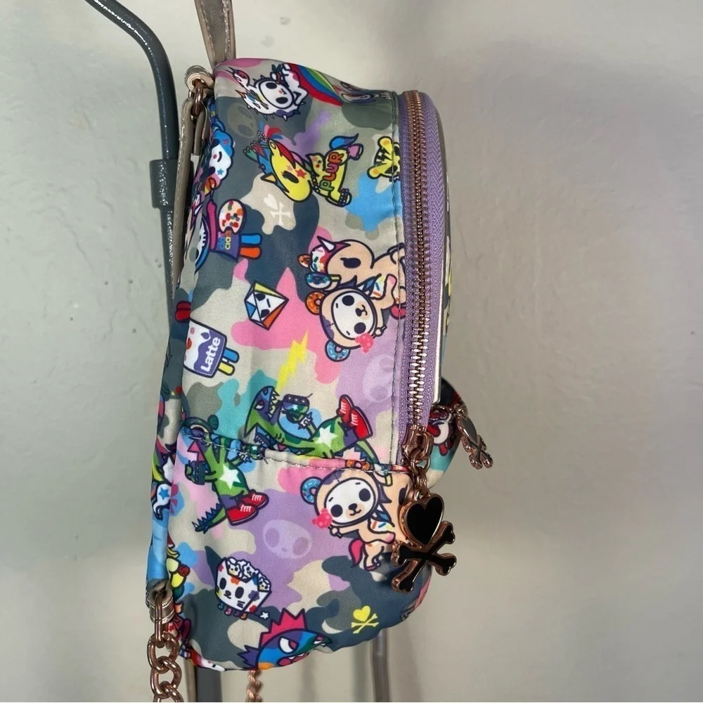 tokidoki Camo Kawaii Mini Backpack Unicorno Character Print Y2K Kawaii Bag